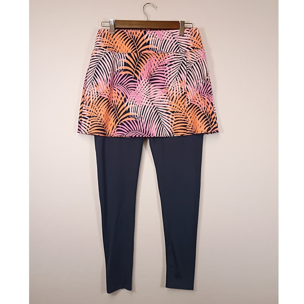 Tropical Palm Tommy Bahama Womens S Navy Pink Skort Leggings Athleisure